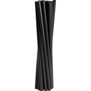 Flergangssugerør, ABENA Gastro, 24cm, Ø8mm, sort, PP 2500 stk