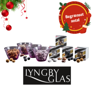 38. 4 Skåle & Søde Sager Rød - 2025 / Lyngby Glas - 4 stk. Røde skåle