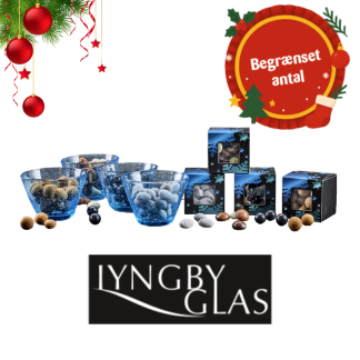 39. 4 Skåle & Søde Sager Blå - 2025 / Lyngby Glas - 4 stk. Blå skåle