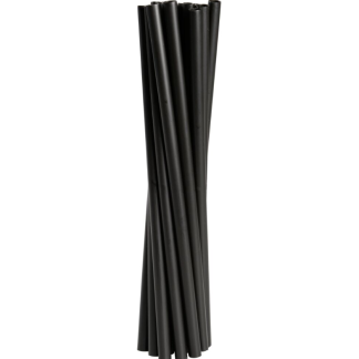 Flergangssugerør, ABENA Gastro, 24cm, Ø8mm, sort, PP 2500 stk